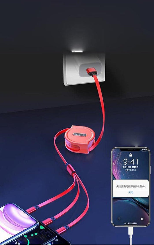 Multi Retractable 3.0A Fast Charger